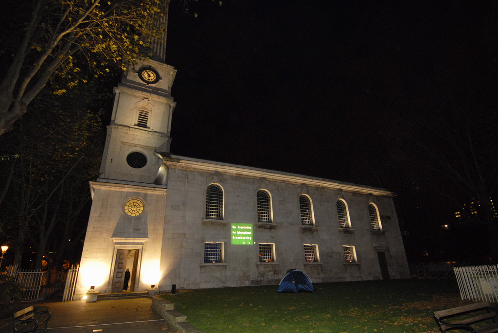 LSO St Luke's in lights