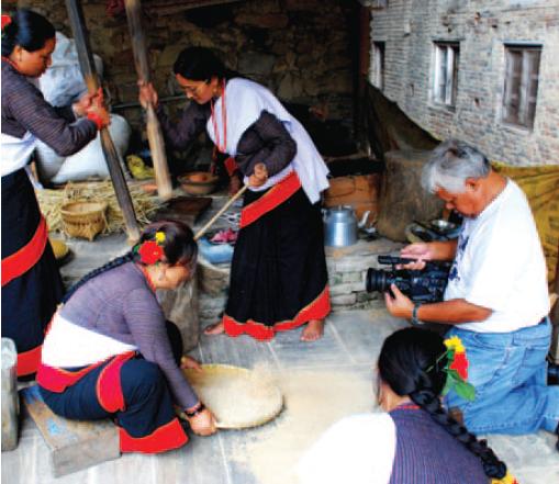 Image of filming a documentary in Nepal by Channel NewsAsia