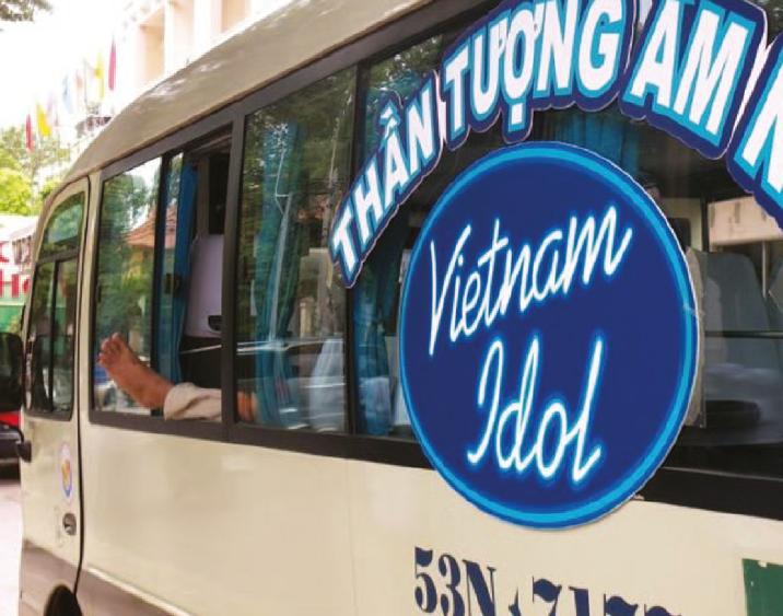 Vietnam Idol advert on side of a bus used in the Multiple Markets article in Issue 2 2012 of The Channel magazine